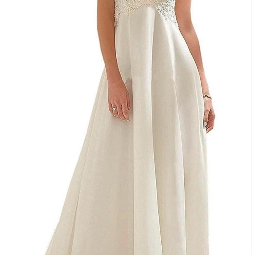 Elegant White Lace Evening /Wedding Gown